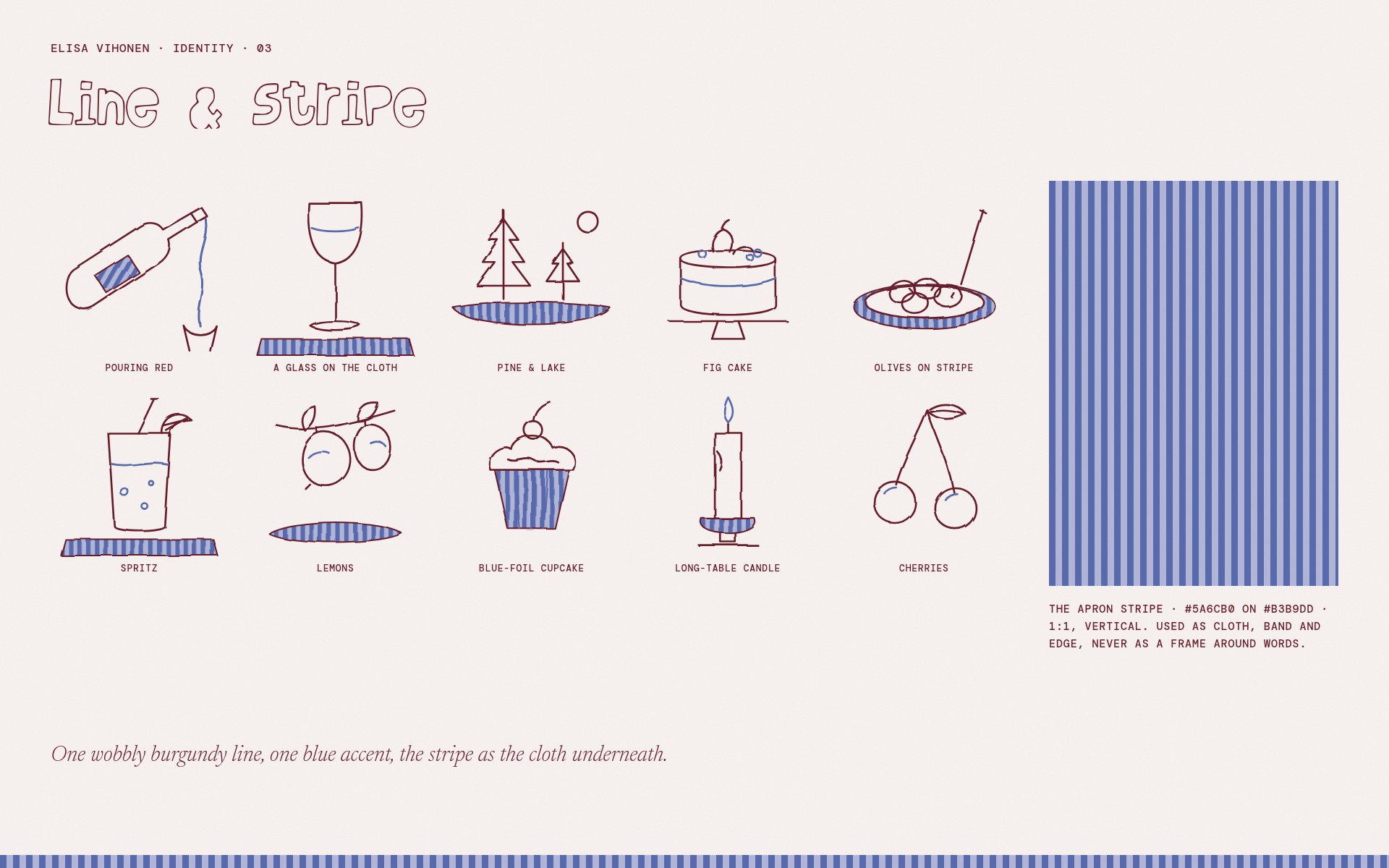 Illustrations and the apron stripe