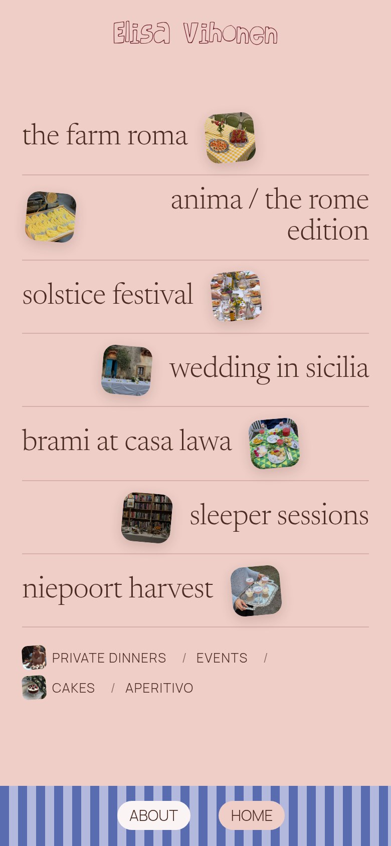 Doodle version, menu on a phone